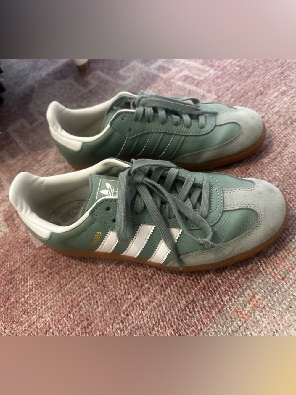 adidas OG Sambas - Sage Green with Gum Sole - Picture 2 of 4